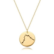 Fettero 14K Gold Plated Personalized Zodiac Coin 12 Constellation Horoscope Pendant Necklace Birthday Gift for Women
