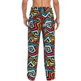 thumbnail image 7 of Salouo Geometry Print Pajama Pants for Men, Lounge Pants Elastic Waistband Casual Men's sleepwear Loungewear Sleep Pajama Pant -Small, 7 of 7