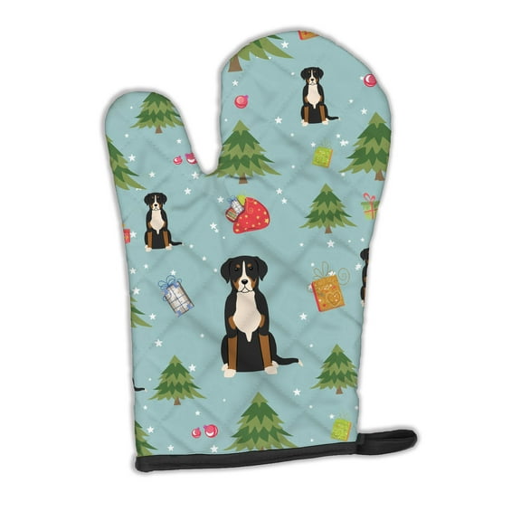 Carolines Treasures BB4697OVMT Christmas Greater Swiss Mountain Dog Oven Mitt Large multicolor