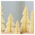 thumbnail image 4 of Honeycomb Paper Christmas Trees - Snowy Holiday Decor Set of 5, Glitter Accents, 4-8 Inch Small Mantelpiece Trees, Winter Wonderland Decorations, 4 of 8