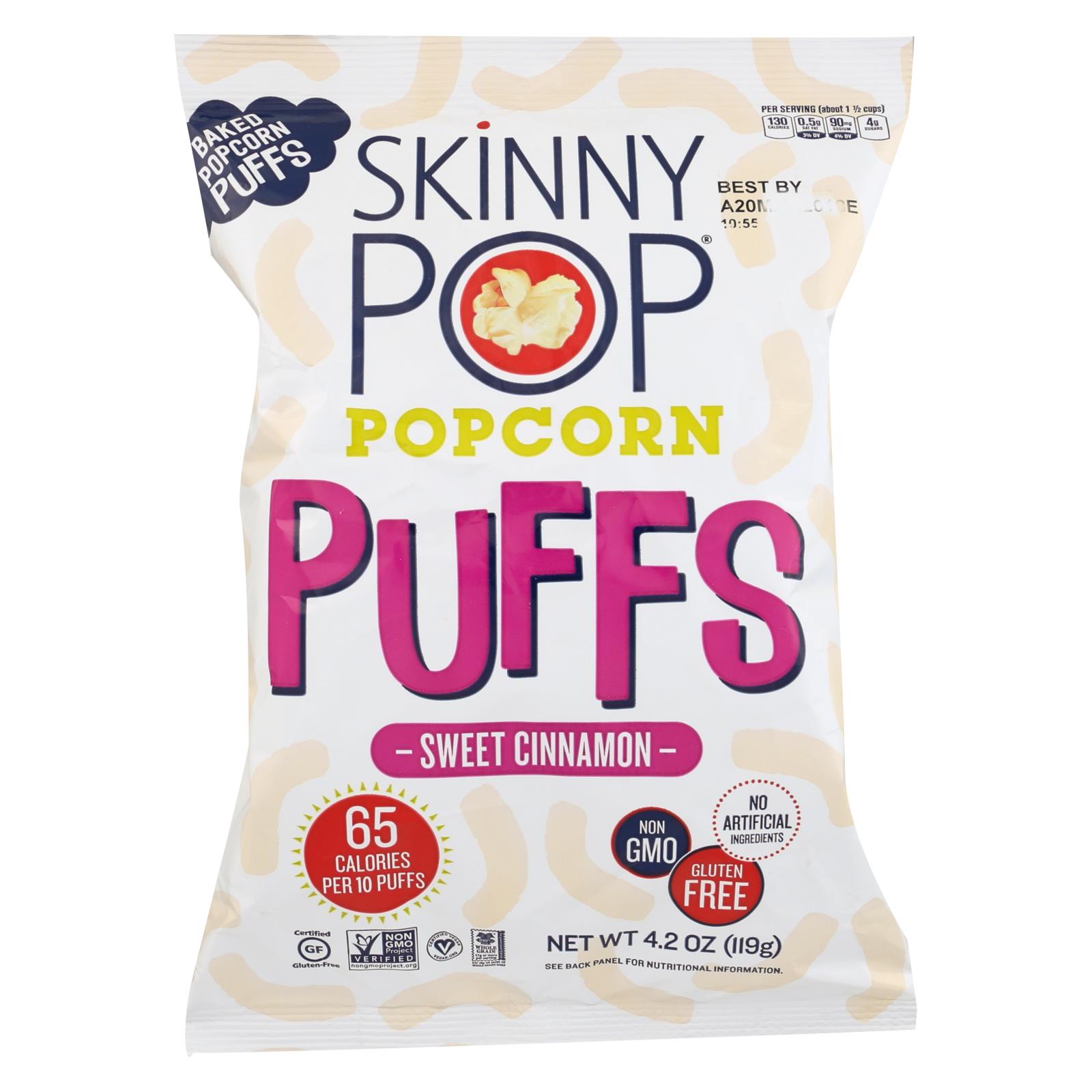 (Price/case)Skinnypop Popcorn Pcorn Puffs Sweet Cinnamon Case of