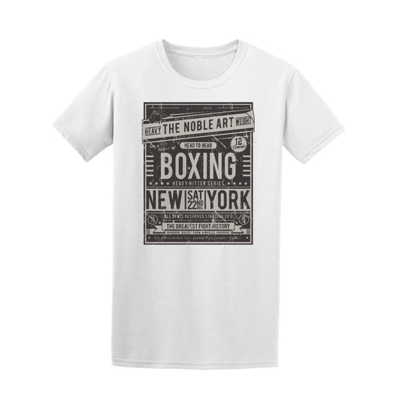 Boxing Poster Typography T-Shirt Men -Image by Shutterstock, Male 4X-Large