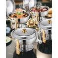 thumbnail image 1 of Juego de platos para buffet Hafing Dish VEVOR, 5 litros, paquete de 4 unidades, acero inoxidable dorado, 1 of 9