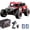 Red, variant on 1:14 Scale RC Truck, 50 KM/H High Speed 4WD Off-Road Monster Truck with 390 Carbon Brush Motor, 2.4G Remote Control, LED Lights, Independent Suspension, Head-Up Wheel & 2 Batteries for Adults