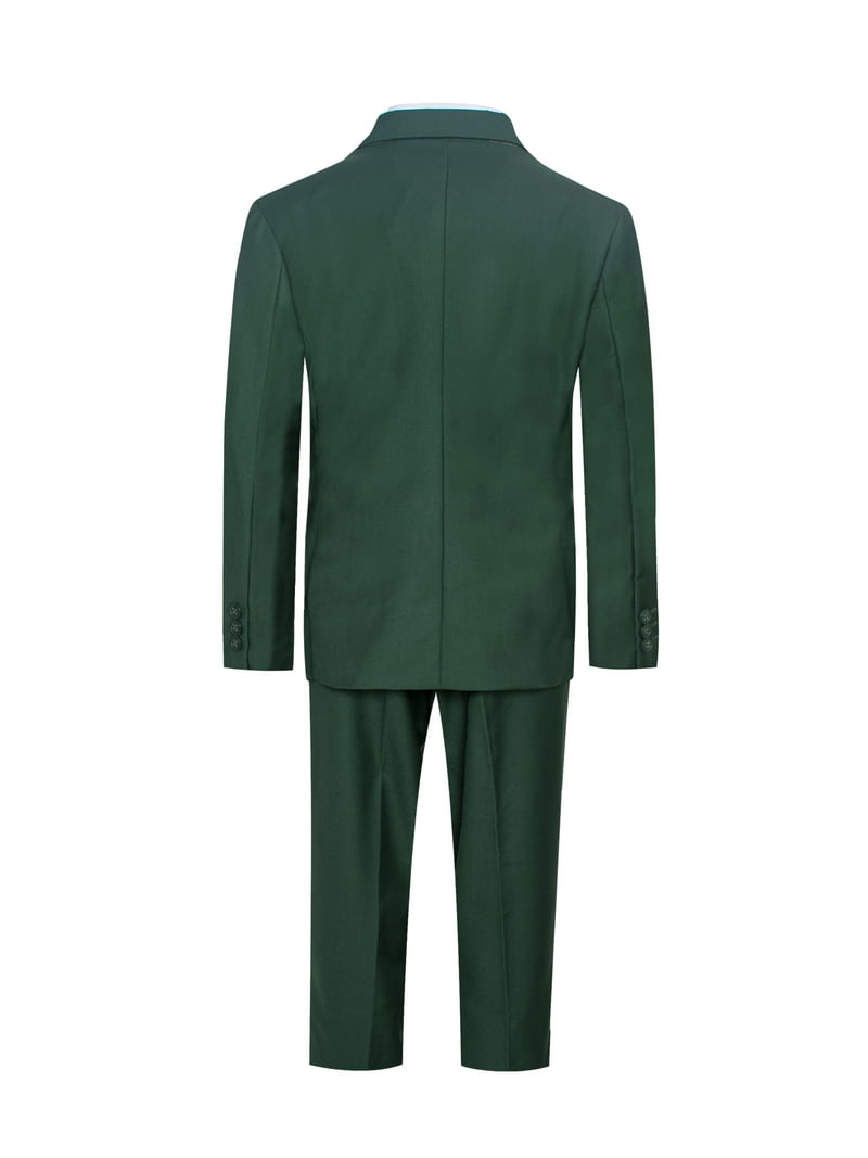 Boys Premium Hunter Green-Forest Green-Emerald Green 8 Piece Suit Set