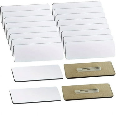 ITSELFER 10pcs Diy Wooden Name Tags With Clips Blank Name Badges For Sublimation Reusable Name Plates With Pins Wooden Name Tags Blank Name Tags