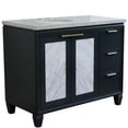 thumbnail image 4 of Trento 43" Solid Wood Vanity with Left Oval Sink in Gray/Gray Granite Stone, 4 of 15