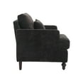 thumbnail image 4 of Reading Seat: Chenille Fabric, Solid Wood, Modern (black Office Relax Chair: Wood Base, 4 of 6