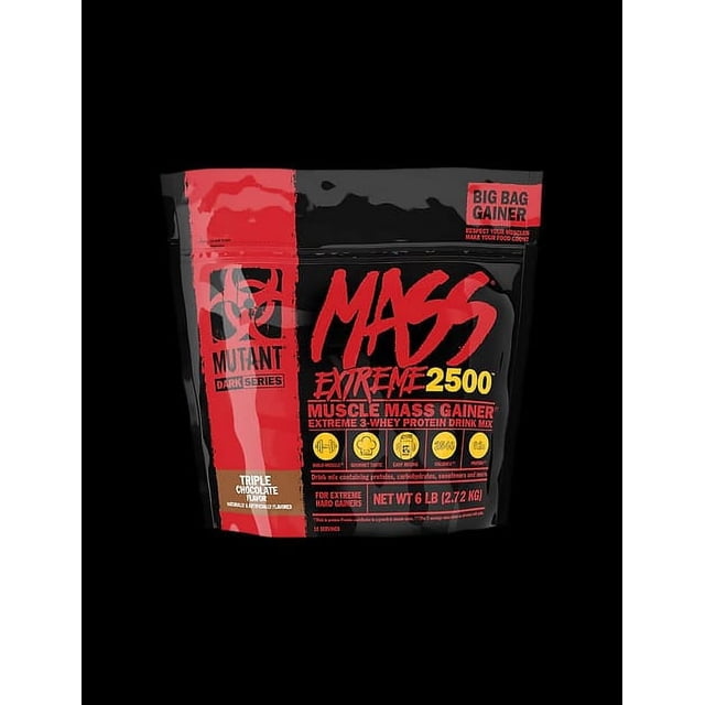 MUTANT MASS EXTREME 6LB (11 SERV) sabor triple chocolate MUTANT MUTANT MASS EXTREME 2500 12LBS (19 SERV)