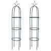 thumbnail image 6 of vidaXL Garden Arch Dark green Iron Standard Decorative Design 2 pcs, 6 of 9