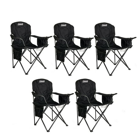 Coleman Cooler Quad Chair - Coleman Cooler Quad Chair With Built-In Cooler and Cup Holder, Black (5 Pack)