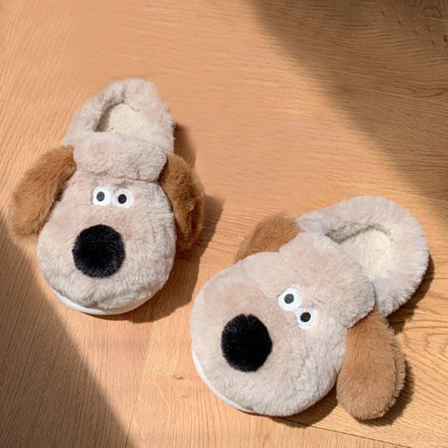 Pantufla Zapatillas Lindo Perro Dibujos Animados Animal Antideslizante para Hombres Mujeres (42-43) Caqui Wdftyju Tenis De Mujer Tenis De Hombre
