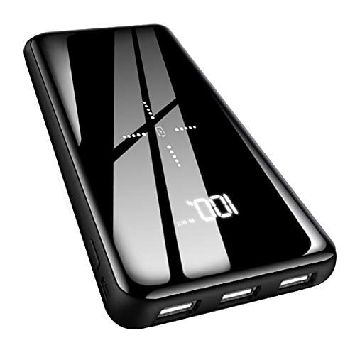 Wireless Portable Charger Power Bank 25000mAh - High Capacity with LCD Digital Display,3 USB Output & Dual Input External Battery Pack Compatible with Smart Phones,Android Phone,Tablet and More