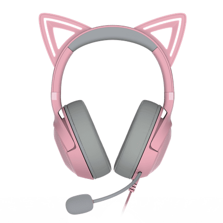 Razer - Kraken Kitty V2 Wired Gaming Headset with Chroma RGB Lighting - Quartz
