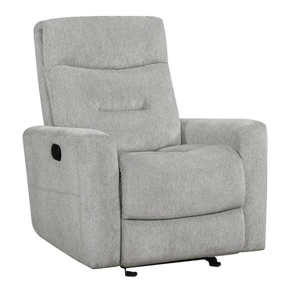 Lexicon Lyndon Chenille Glider Reclining Chair in Gray