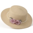 thumbnail image 4 of Mgmyaa Women French Style Pearl Flower Summer Bucket Hat Elegant Wide Brim Beach Vacation Cap Foldable Lightweight Sun Protection Headwear by Mgmyaa, 4 of 9