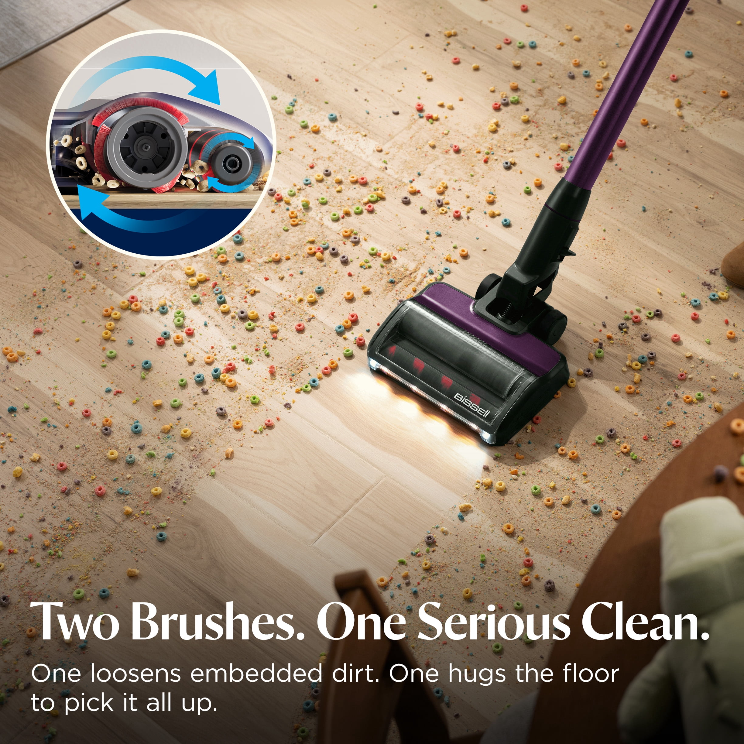 BISSELL PowerClean DualBrush 280W Cordless Self-Standing Stick