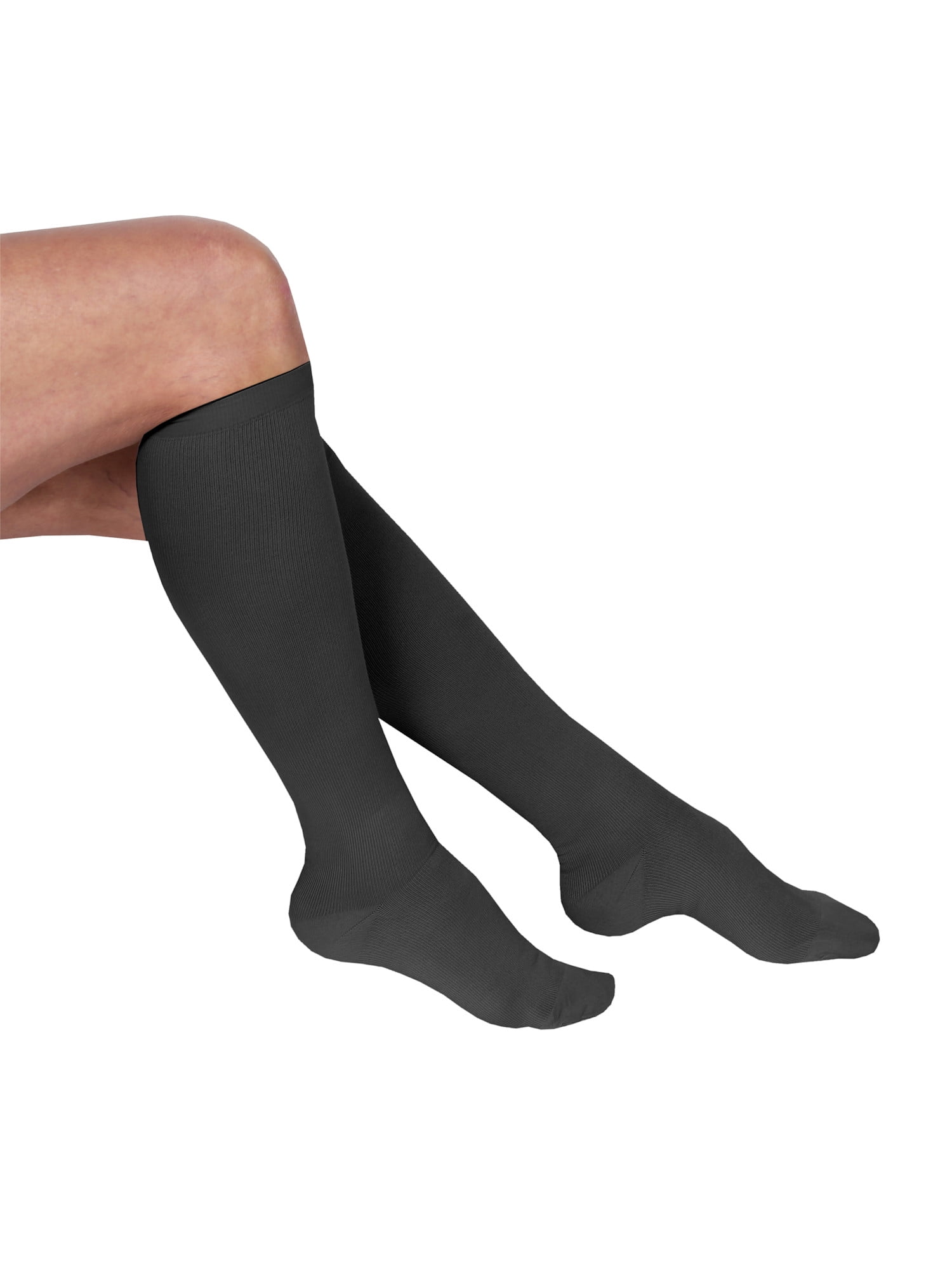 Support Plus Women's Moderate Compression Knee Highs Microfiber Socks