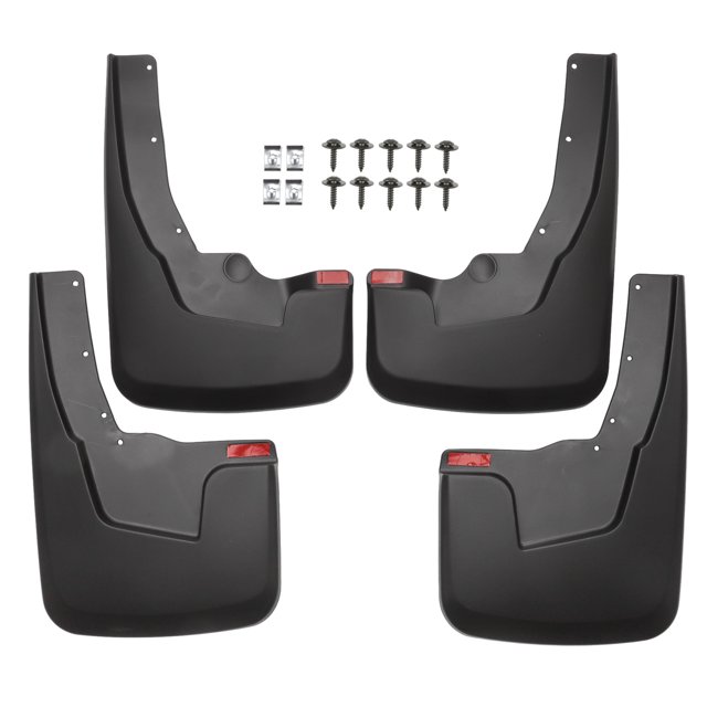 Unique Bargains Mud Flaps Kit Compatible for Dodge for Ram 1500 3.0L V6 2020-2023 Quality Plastic Black Front and Rear