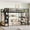 Queen, variant on Leumius Queen Size Loft Bed with Built-in Wardrobe,Heavy Duty Metal Loft Bed with Storage Shelves and Pegboard,Space-Saving,Black