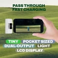 thumbnail image 5 of CHARGEWORX Portable Power Bank with LCD Display, Built-in Lightning Connector, Dual Charge Fast Charge Portable Charger 5000mAh, Compatible with iPhone 14, 13, 12 & Older (White ), 5 of 7