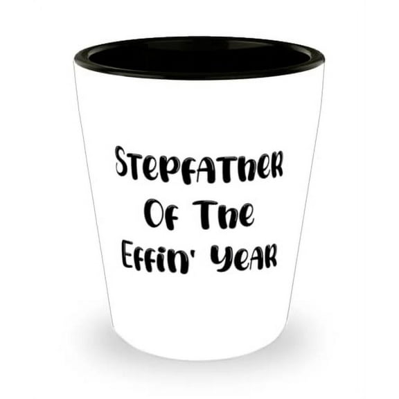 Stepfather Of The Effin' Year Stepfather Shot Glass, New Stepfather, Ceramic Cup For Dad