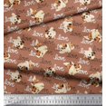 thumbnail image 3 of Soimoi Poly Georgette Fabric Love Text & Puppies Dog Printed Craft Fabric by the Yard 52 Inch Wide, 3 of 3
