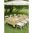 thumbnail image 5 of 54x80 Inch Outdoor Tablecloth with Umbrella Hole Zipper Rectangle Yelllow Floral Rectangular Tablecloths Outside Waterproof Vintage Rustic Plants Flowers Spring Patio Table Cover for Picnic Party, 5 of 8