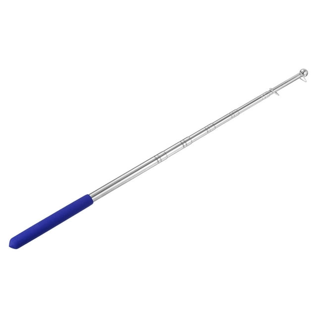 Unique Bargains 4 Feet Extendable Portable Telescopic Handheld Tour Flag Pole, Blue