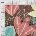 thumbnail image 2 of oneOone Polyester Spandex Brown Fabric Tropical Leaves Sewing Material Print Fabric By The Yard 56 Inch Wide, 2 of 4
