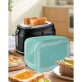 thumbnail image 4 of Bluish Green Retro Greek Key Toaster Cover 2 Slice, Small Kitchen Appliance Covers, Greece Ancient Rustic Geometric Toaster Oven Cover with Loop, Bread Machine Cover Polyester Dust Cover Protection, 4 of 4