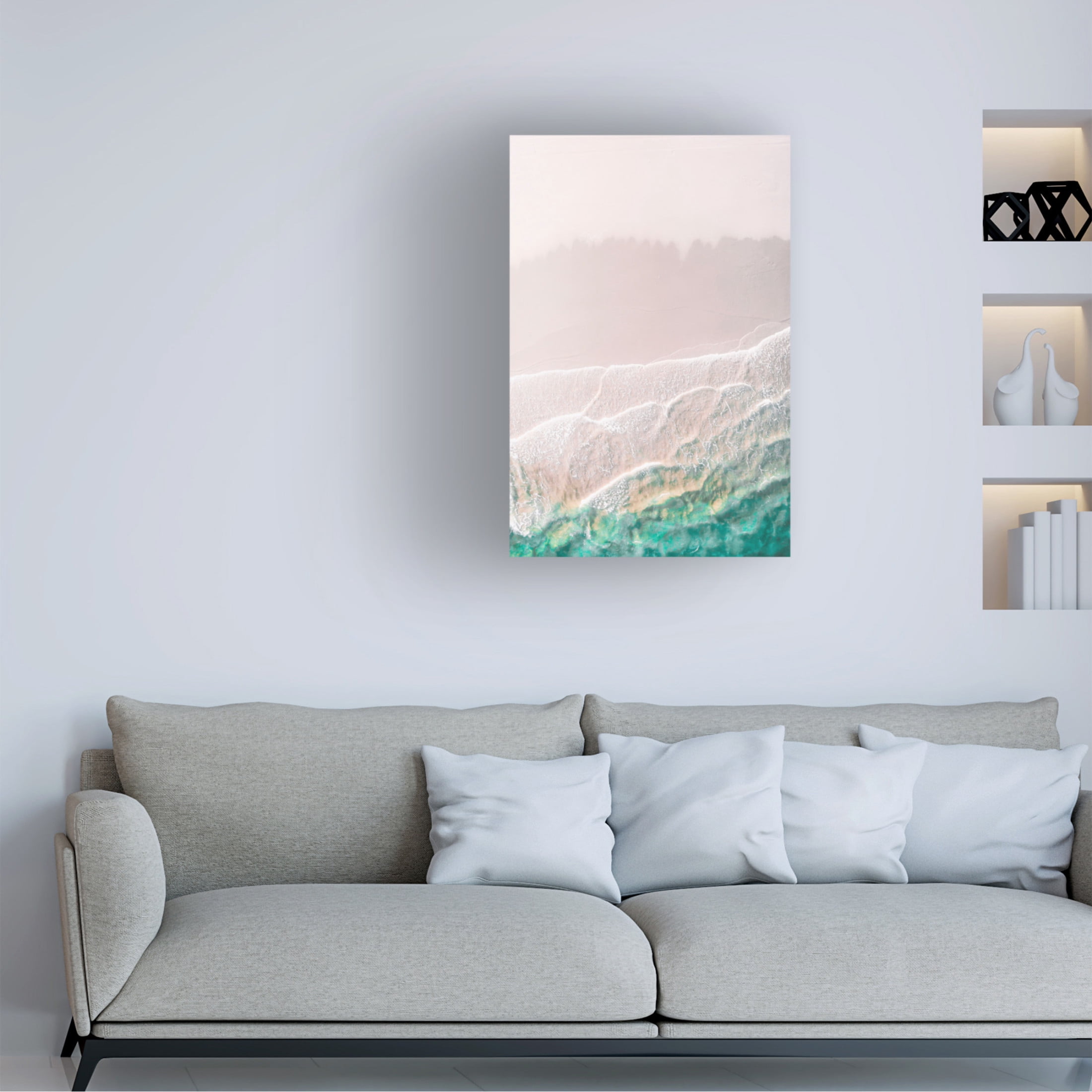 Canvas Wall Art - Incado 'Wave Detail' Wall Art for Living Room, Bedroom, or Office Décor by Trademark Fine Art - 12 x 19 Inches