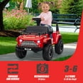 thumbnail image 6 of Jojoka 6V Kids Ride On Car for Toddlers - Battery Powered Electric Ride on Toys for Kids with Music, LED Light, FM, Horn, Rear Storage, Riding 4 Wheels Toy for Boys & Girls Aged 3-6 Years, Red, 6 of 7