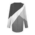 thumbnail image 5 of Long Sleeve Shirts for Women 2026 Spring Fall Casual Geometric Printed V Neck Oversized Shirt Tunic Blouse, 5 of 6