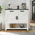 thumbnail image 5 of Farmhouse Entryway Table with 2-Door & 2 Drawers, Wood Console Table with Storage, Coffee Bar Cabinet, Sofa Tables Buffet Sideboard for Kitchen, Hallway, Dining, Living Room, 5 of 9