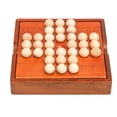 thumbnail image 1 of Classic Wooden Solitaire Board Game Educational Toys IQ Puzzle Diamond Chess, 1 of 8