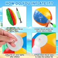 thumbnail image 4 of 24 Pack 12" Summer Inflatable Beach Balls Bulk Rainbow Swimming Pool Water Games Toys for Kids Summer Party Supplies Decorations, 4 of 5