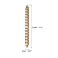 thumbnail image 2 of 6x70mm Hanger Bolts, 80 Pack Double Ended Thread Wood to Wood Dowel Screws, 2 of 5
