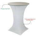 thumbnail image 2 of Your Chair Covers - 30" Stretch Spandex Table Topper/Cap Silver for Wedding, Party, Birthday, Patio, etc., 2 of 2