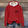 thumbnail image 4 of Levmjia Womens Hooded Sweatshirt Casual Printed Long Sleeve Tops Work Holiday Travel Home Soft Comfortable Breathable Pullover Daily Wear, 4 of 6
