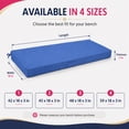 thumbnail image 4 of Millsilo 45" x 18" x 3" Outdoor Bench Cushion with Removable Cover, Water-Repellent UV Fade-Resistant Patio Cushion, High-Density Foam, Non-Slip Ties, Navy Blue, 4 of 10