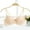 Beige, variant on Lace Bra for Women Full Coverage No Underwire Bras Adjustable Gathering Bras Comfortable Breathable Solid Color Push Up Bra