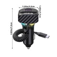 thumbnail image 3 of TIMIFIS Bluetooth Transmitter 30W Fast Charging Car Spring Cable 5.3 Bluetooth Transmitter Colorful Breathing Light Intelligent Protection USB Suitable for Car Charger Car Multimedia Player, 3 of 9