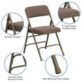 thumbnail image 5 of Flash Furniture HERCULES Series Curved Triple Braced & Double Hinged Beige Fabric Metal Folding Chair, 5 of 12
