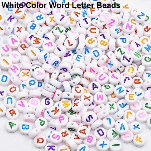 HOT 100Pcs Spacer Acrylic Beads Cube Alphabet Letter Bracelet Jewelry Making DIY 