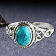 thumbnail image 3 of Opvise Antique Turquoise Natural Gemstone Bride Wedding Engagement Vintage Ring Gift, 3 of 8