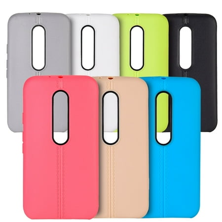 Look Cake - iCellCover Motorola Moto G (3rd Gen) Slim Jacket Green TPU Case with Leather Look Finish