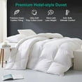 thumbnail image 3 of APSMILE King Size Heavyweight Feathers Down Poly Cotton Comforter, White, 3 of 9