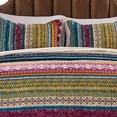 thumbnail image 3 of Saltoro Sherpi Tribal Motif Print Cotton King Quilt Set with 2 Pillow Sham, Multicolor, 3 of 4