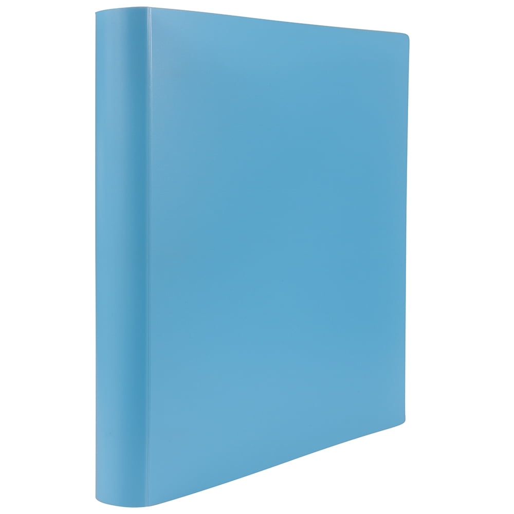 JAM Paper & Envelope Heavy Duty Plastic 1.5 Inch Binders, Baby Blue 3